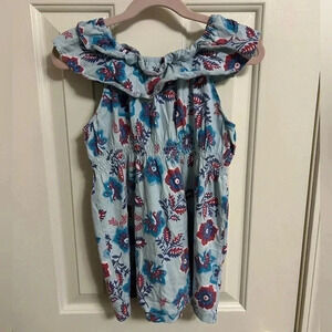 Tea Collection Girls Sea Gypsy Tunic Ruffle Smocked Floral 7